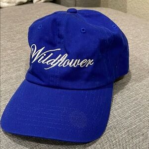 Wildflowers Blue and White Embroidered Hat